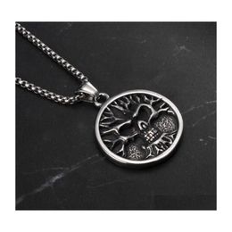 Pendentif Colliers Arbre De Vie Celtique Homme Collier Rond Hommes Amet Accessoires Bijoux De Fête Pendentif Drop Delivery Bijoux Pendentifs Dhkvi