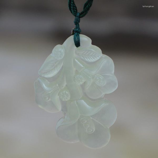 Colliers pendents certifi￩s Naturel Light Green Stone sculpt￩e Luckes Luctes Pendants Collier Fashion Bijoux Fashion