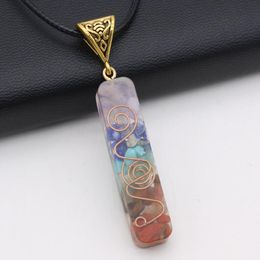 Hanger kettingen chakra's orgoniet energie ketting reiki genezen rechthoek amulet sieraden voor vrouwen feest cadeau -spendant