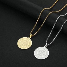 Colliers pendants Chandler Collier grec ancien Symbole Médaillon Clé Pomegranate pour les femmes