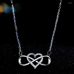 Hanger kettingen karakter vrouwen minnaar bruiloft eindeloos 8 hart infinity ketting vriendschap juwelen vriend geschenken