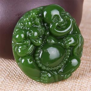 Colliers pendants charmez jade jade sculpté chinois rigul bouddha chanceux collier amulette vintage bijoux en pierre faite à la main bijoux