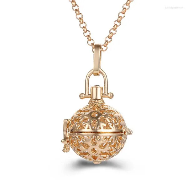 Colliers pendants Proch Mexio Music Ball Callier Lisquet Snowflake Vintage Collier de grossesse Essential Huile Diffuseur Bijoux