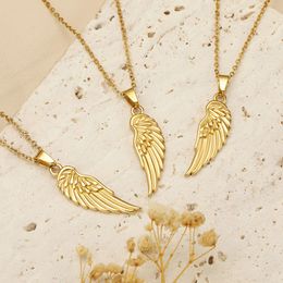 Pendentif Colliers Charm Wing Délicat En Acier Inoxydable Bijoux Étanches pour Femmes Accessoires De Mode En Vrac Articles En Gros 231025