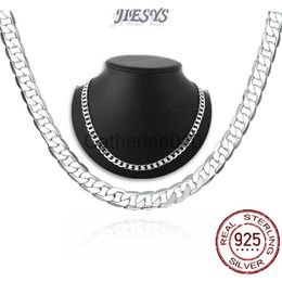 Collares colgantes encantos 8 mm Cadena de geometría clásica 925 Collar de plata estampado para hombres Jewelry Set Fashion Party Gifts J230817