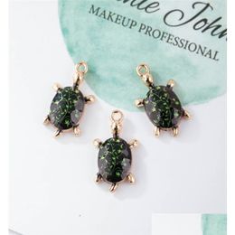 Colliers de pendentif charmes accessoires de bijoux de haute qualité Fashion JewelryCharms 10pcs Turtle Fish Flake Alloy pour faire Drop de Dh9rn