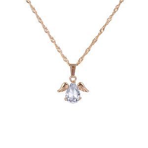 Hanger kettingen chenglong sieraden de kleine engel met water CZ ketting in champagne gouden dekmantel neklacespendant