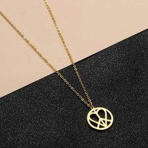 Hanger Kettingen CHENGXUN Hart In Vrede Teken Hippie Liefde Charme Ketting Anti-oorlog Sieraden Voor Vrouwen Mannen Verjaardagscadeau Geometrisch Ontwerp