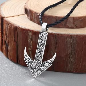 Collares pendientes CHENGXUN hombres collar vida dirección flecha runa vikingo amuleto nórdico talismán joyería Original para amigos