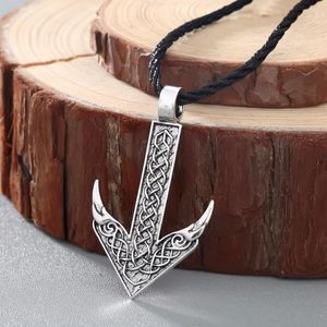 Pendentif Colliers CHENGXUN Hommes Collier Vie Direction Flèche Rune Viking Amulette Nordique Talisman Original Bijoux Pour Amis