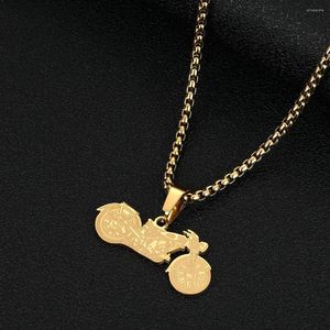 Hanger kettingen chengxun motorfiets ketting voor mannen jongens roestvrij staal unisex fietsen reismemorial charme keten hiphop sieraden