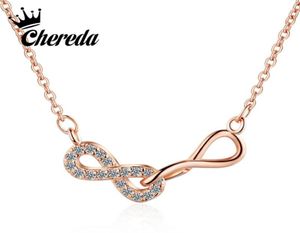 Pendentif Colliers Chereda brillant cubique Zircon infini collier chaîne tour de cou Femme or Rose colliers femmes amant mode bijoux 8489334