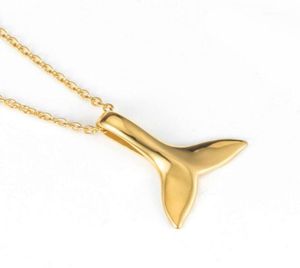 Colliers pendants Chic Charm Gold Sirène Fish Tail Déclaration pour les femmes en acier inoxydable Animal Collier Bijoux Accessoire18077376