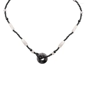 Colliers pendentifs perles chinoises chaîne de clavicule collier réglable d'été