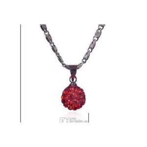 Pendentif Colliers Ras Du Cou Diamant Chaînes Collier Imitation Dames Sier Charmes Boule De Cristal Chaîne Drop Delivery Bijoux Pendentifs Dho5X