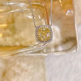 Pendant Necklaces Choker Necklace Zircon Silver Color Wedding Pendants For Women Charm Party Jewelry