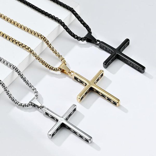 Collares con colgantes, Collar cruzado de Jesús cristiano para mujeres y hombres, gargantilla de cadenas, Collar minimalista informal, regalo de joyas de fiesta