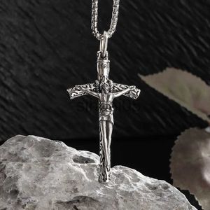 Pendentif Colliers Christian Sauveur Jésus Croix Pendentif Collier Hommes Femmes Prière Chanceux Amulette Charme Bijoux Cadeau En Gros x1009