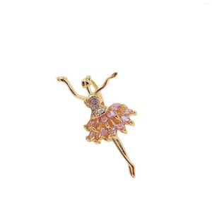 Pendentif Colliers De Noël Danseuse Filles Bijoux Plaqué Or Pave Strass Cristal Ballet Fée Danse Fille Charmes Pour Les Femmes