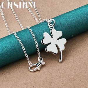 Hanger kettingen Chshine 925 Sterling Silver Lucky Clover Pendant 16-30 ketting voor dames bruiloft Banquet Charm Jewelry 240410