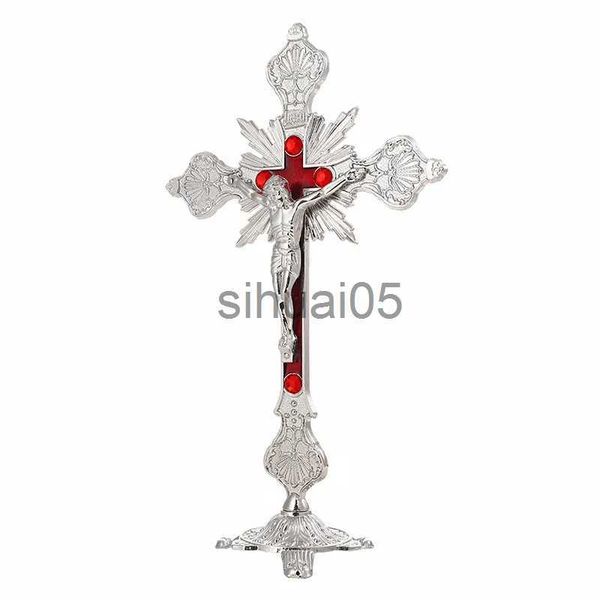 Collares colgantes Reliquias de la iglesia Jesús en el soporte Cruz Crucifijo de pared Antiguo Hogar Capilla Decoración Virgen María Material de aleación de zinc al por mayor x1009