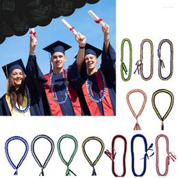 Hanger kettingen Klasse van 2023 Afstuderen Leis Handmade dubbel gevlochten lint Garland voor hem haar felicitaties grad ceremonie cadeau