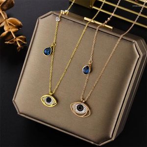 Pendentif Colliers Design classique Bijoux fins Titane Acier Devil's Eye pour femme Simple Quotidien Vacances Collier de luxe