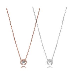 Hanger kettingen klassieke elegantie ketting past voor kralen charmes diy ketting mode vrouwelijke ketting sterling zilveren sieraden g230202