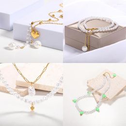 Hanger kettingen klassieke hart ketting verlengd grote parelketens handgemaakte streng kralen choker bloem opaal sleutelbeen ketting voor elegantie