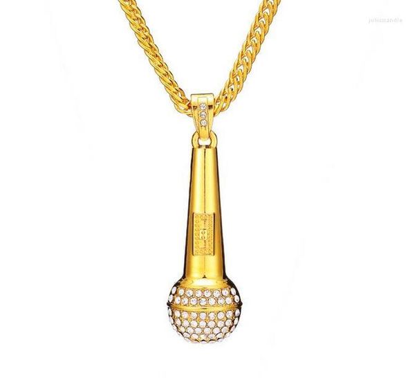 Pendentif Colliers Classique Hip-Hop Stéréo Microphone Collier Pour Hommes