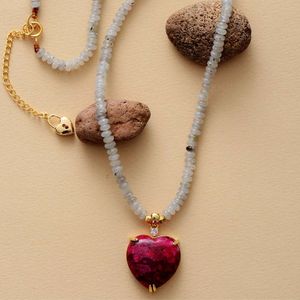 Pendentif Colliers Classique Pierres Naturelles Coeur Rouge Pendentif Collier Femmes Exquis Court Collier Ras Du Cou Bijoux Cadeaux En Gros 230617