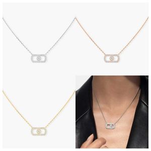 Colliers pendants classiques So Colliers Set With Zircon S925 STERLING Silver Messica Collier Original Luxury Jewelry Party Gift Q240525