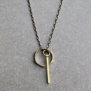 Pendentif Colliers Classique Tendance Ronde Pour Hommes Punk Métal Or Couleur Longue Chaîne 1 Collier Personnalité Bijoux