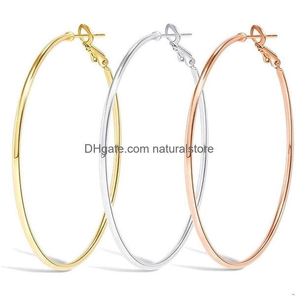 Pendentif Colliers Cocadant Big Gold Hoop Boucles d'oreilles pour femmes Girainty1 4Kg Oldh Ypoallergenicr Oseg Olds Ierh Oope Arringsw Ith9 25S Te Dhosh