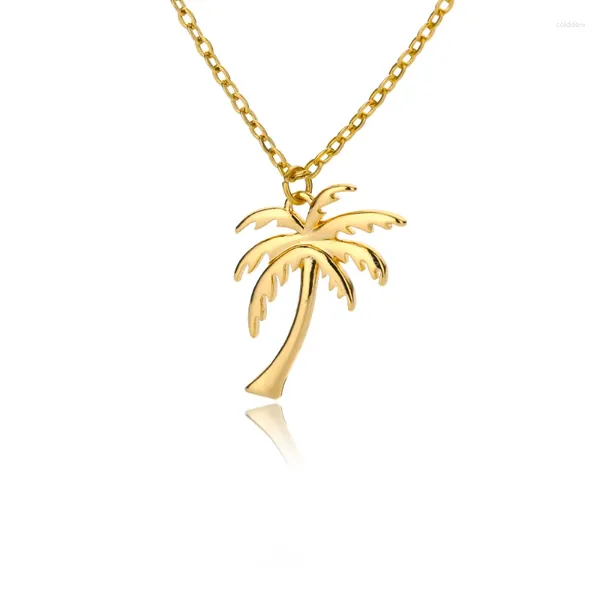 Colliers pendants Collier de noix de coco pour les femmes pour femmes en acier inoxydable Bohomian Bijoux Summer Ocean Beach Accessoires