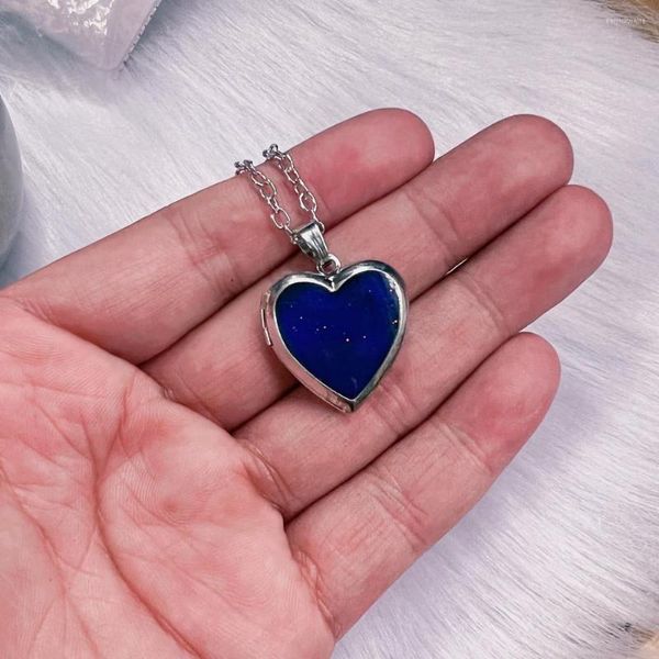 Pendentif Colliers Couleur Changeante Amour Cadre Photo Collier Pêche Coeur Halloween Mariage Banquet Festival Cadeau Pour Hommes Femmes