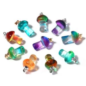 Collares colgantes Colorf esmaltado tallado mini estatua de setas encantos de cristal de cristal para la fabricación de joyas Bk Drop Entrega Colgantes Dhgarde Dhlrp