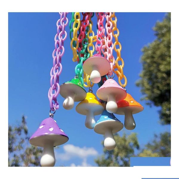 Colliers pendants Colliers de champignon en résine Colorf pour femmes Chaîne en plastique CHOKERS BIJELRES ACCESSOIRES MASSION