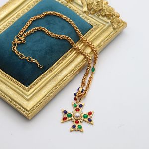 Pendentif Colliers Coloré Verre Perle Antique Or Vintage Homard Boucle Serpent Os Chaîne Collier Pour Femme