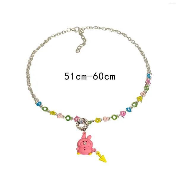 Colliers pendentifs Collier coloré réglable Y2K pour la Saint-Valentin de la plage d'anniversaire de la Saint-Valentin.