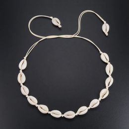 Pendentif colliers Conque coquillage collier femmes bijoux été plage coquille tour de cou bohème corde cauri perles colliers à la main collier femme 231127