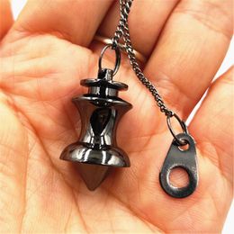 Hanger kettingen koperen gehakt pendulum drongen genezing piramide spirituele pendule slinger voor charmes chakra amulet