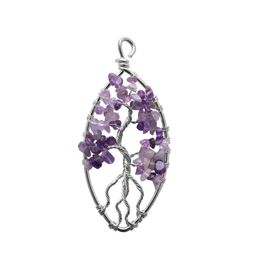 Pendentif Colliers Cuivre Rainbow 7 Chakra Arbre de vie Pierre Quartz Collier Drop Livraison Bijoux Pendentifs Dhwpo