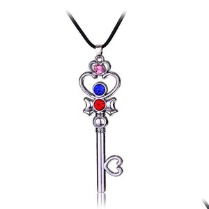 Collares colgantes Joyería de cosplay Sailor Moon Collar Gargantilla Collares Sailormoon Corazón Colgante Cadena para mujeres Chica Regalo de Navidad D Dhbfn