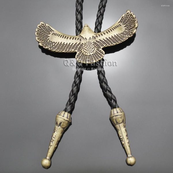 Pendentif Colliers Cowboy Flying Eagle Cuir Rodeo Western Bolo Bola Cravate Cravate Bijoux Collier