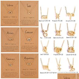 Pendentif Colliers Cr Bijoux Personnalité Symbole Version 12 Constellations Collier Carton Constellation Dogeared Clavicar Dhgarden Dhfeo