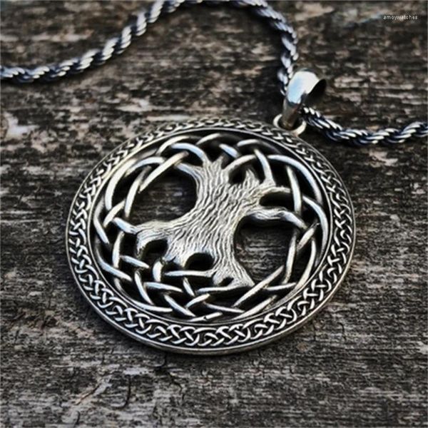 Pendentif Colliers Creative Design Creux Arbre de vie Collier Rétro Personnalité Hommes Femmes Pendentif Party Cadeau Bijoux Drop