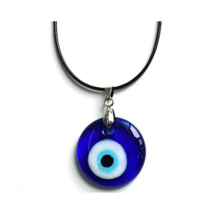 Pendentif Colliers Mode créative Devil Eye Turquie Yeux bleus Collier en verre Accessoires transfrontaliers Bijoux simples Nanashop Drop De Dh63H