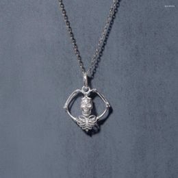 Pendentif Colliers Creative drôle main coeur geste crâne collier pour femmes hommes pull chaîne hip hop bijoux accessoires cadeaux