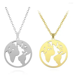 Colliers pendants Creative Globe Charm Boho Jewelry Terre Voyage pour femmes et hommes Collier cadeau d'anniversaire